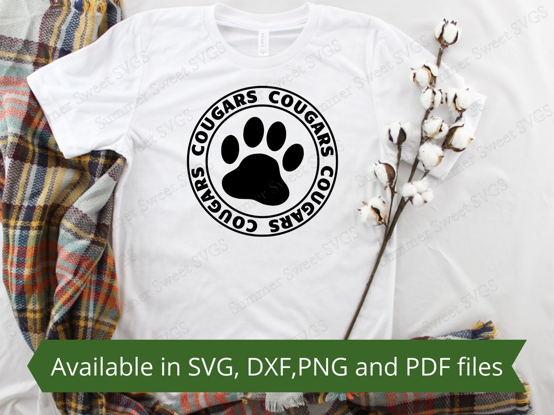 Cougar Svg Cheer Svg School Pride Monogram Cut File School - Etsy