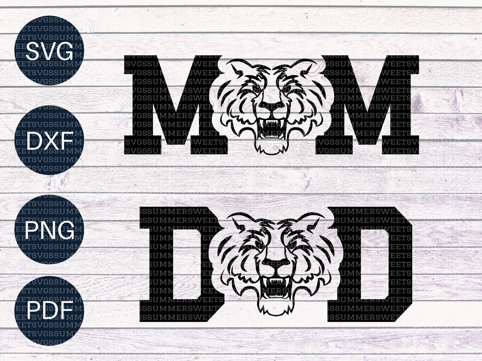 Tigers SVG Tiger Cheer Parents Tiger Mom Dad Grandma - Etsy