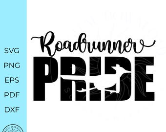 Roadrunner Pride SVG, roadrunner svg,team spirit svg, school shirt, cheer design, svg, png, pdf, dxf,eps,file for cricut silhouette, digital