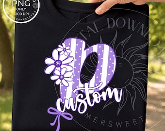 Custom School Name Png, Personalized Sports Team Name png, Polka dot School Mascot Png, Cheer Squad Name, Varsity Letter, digital download