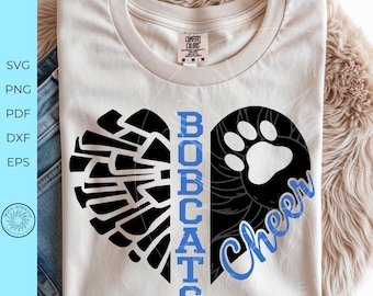 Bobcats svg, Cheer squad Design, Bobcats cheerleader team spirit graphic, Cheer mama svg,  cricut or silhouette cut file, digital download
