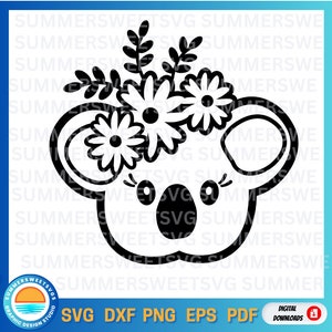 Koala bear outline Face SVG, coloring shirt SVG, Cute baby Koala bear outline svg, Koala bear svg, png, dxf, file for cricut