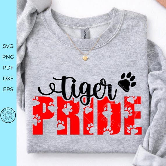 Tiger Pride SVG, School Spirit design, Cheerleader svg, sports mama png,  pep rally tshirt design, team sublimation svg, digital download