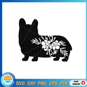 Corgi SVG, welsh corgi dog digital craft file, pembroke corgi png or svg for cricut or silhouette, corgi shirt design, corgi lover diy gift
