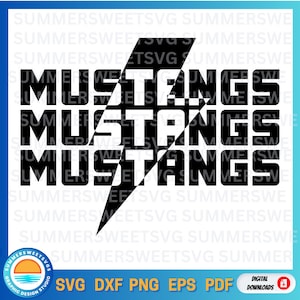 Mustangs svg, mustang png, mustang mascot svg, school spirit, love mustangs, football svg,cricut cut file,lightning bolt silhouette, digital