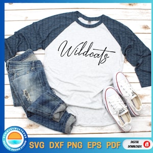 Wildcats svg, wildcats png, wildcat script svg, wildcat pride png, mascot svg, school shirt design, team spirit cut file, cricut silhouette