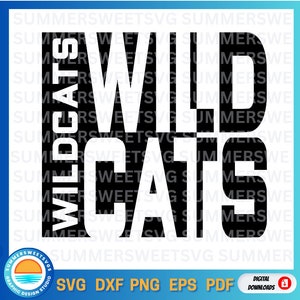 Wildcats SVG, School  spirit SVG,  wildcats design svg, teacher shirt svg,  cut files for cricut or silhouette, svg, png, eps, dxf  download