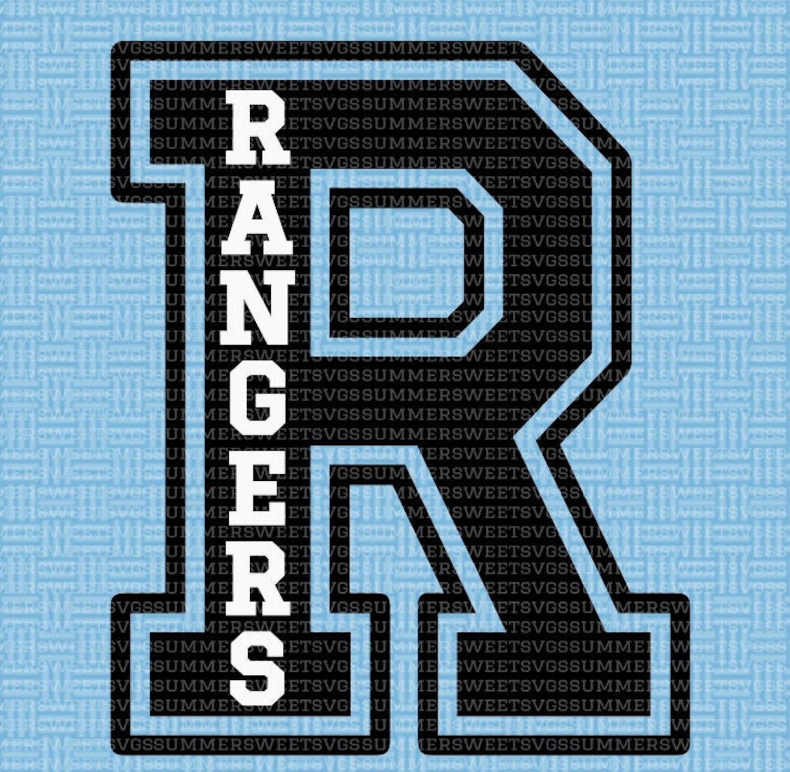Rangers Svg, Cheerleader Svg, Monogram, Silhouette, Team Spirit Svg ...