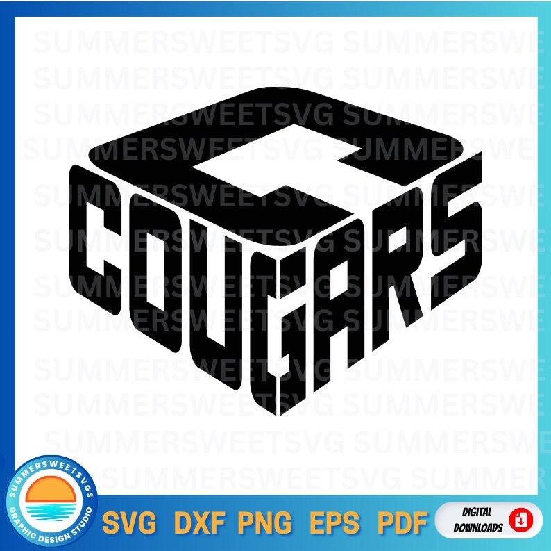 Cougar svg, coudars png, word art svg, printable letter, monogram cougars, team spirit, cheer squad design, svg, png, dxf, cricut cut file