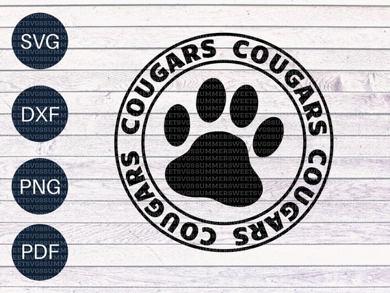 Cougar Svg Cheer Svg School Pride Monogram Cut File School - Etsy