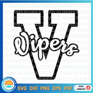 Víboras SVG, DXF, PNG, niños, alegría, letra V, alegría, mamá, diseño de víboras, archivo de corte Cricut, descarga digital, archivos de corte, monograma no agrupable, sublimación