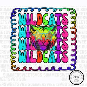 Preppy Panthers png, neon glitter png, football mascot png, star eyes Panther sublimation design, Panther neon stacked words for sublimation
