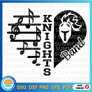 Knights SVG, marching band svg, band svg, high school band, team spirit svg, Knight, svg cut file, eps, dxf, svg for cricut, png sublimation