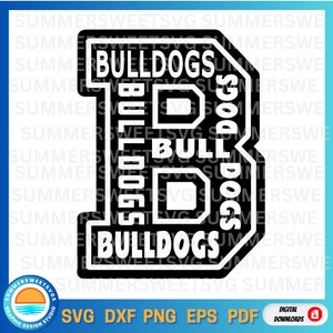 Bulldogs svg, Bulldogs Typography svg, Bulldogs cheer svg, Team Spirit svg, School shirt design, cricut cut file, silhouette, svg,png, dxf