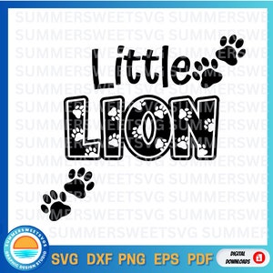 Lion SVG, paw print SVG, Little lion, elementary school monogram svg, back to school, cricut cut file, svg, png, dxf, download, men