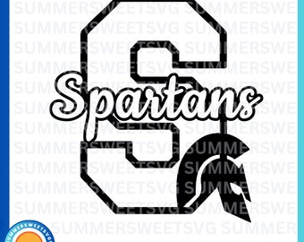 Spartans svg, Letter S svg, cheerleader, team spirit, svg, eps, png dxf, cricut cut file, monogram svg, sublimation png, mascot svg, digital