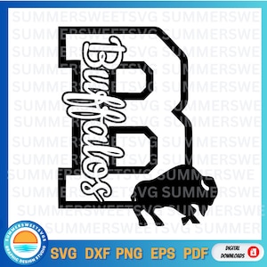 Büffel svg, Büffel png, jubeln svg, Buffalos svg, Teamgeist svg, Jubelkaderdesign, svg, eps, dxf, Cricut geschnitten Dateien, Monogramm, digitale Datei