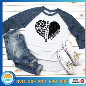 Animadoras svg, mamá animadora, SVG, equipo de animadoras, Devils svg, archivo de corte cricut no agrupable, archivo de corte digital, monograma de orgullo escolar, transferencia por sublimación