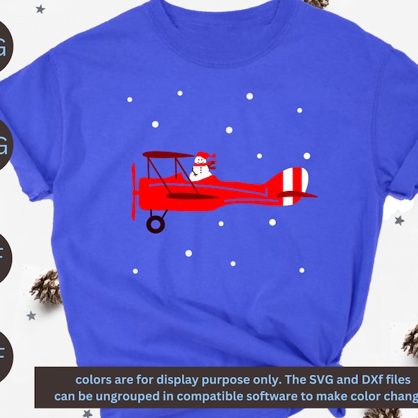 Christmas svg  airplane SVG, Boys Christmas svg, biplane svg, sublimation, png, pdf,eps, dxf, holiday clipart, cricut, silhouette