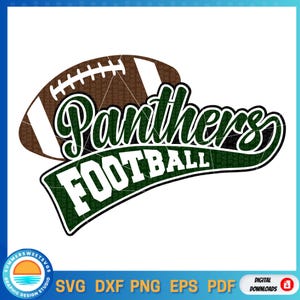 Panteras svg futebol svg dxf png futebol mãe svg design de camisa de futebol cricut arquivo de corte design para menino homens escola espírito silhueta camiseta