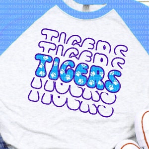 Tiger SVG, Tigers Retro Svg, Stacked Svg, Retro Design,paw Print Cut ...