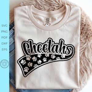 Cheetahs SVG, Cheetah paw print SVG, school spirit shirt design, cheetah mascot svg, varsity font svg,cheer mama svg, game day  digital file
