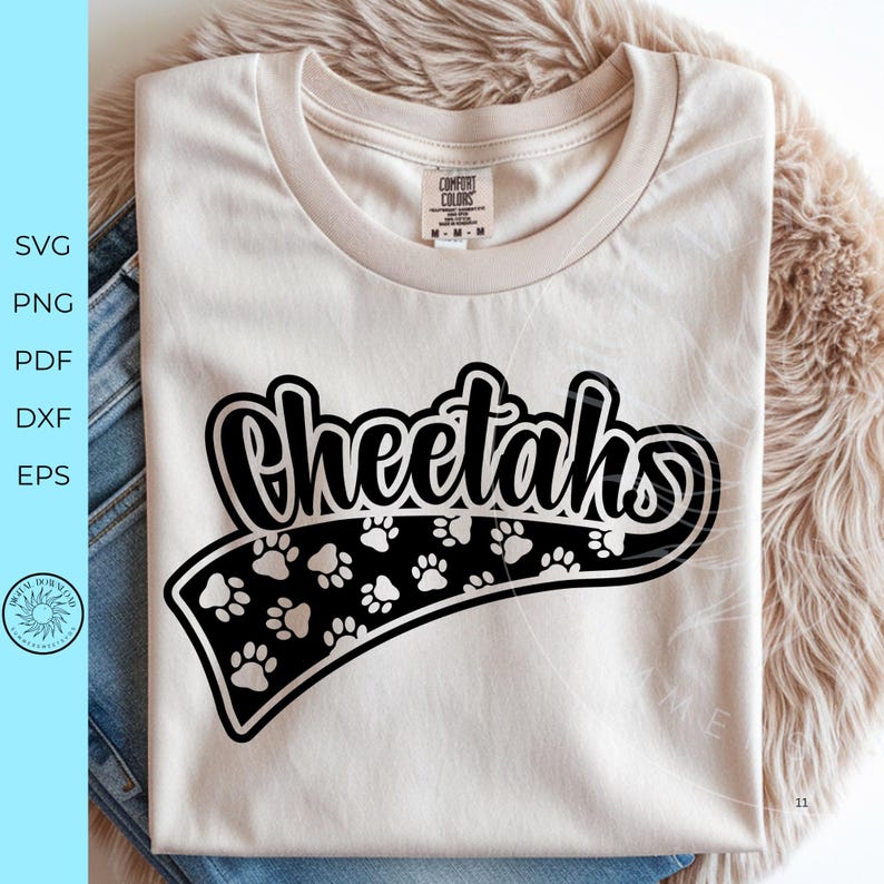 Cheetahs SVG, Cheetah paw print SVG, school spirit shirt design, cheetah mascot svg, varsity font svg,cheer mama svg, game day  digital file