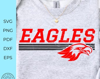 eagles SVG  school spirit dxf png Cheer teampride eagles Circut Cut Files Silhouette monogram design digital cut files