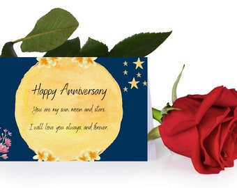 Anniversary Card | Printable Card | Printable Anniversary Day Card | Card for Wife