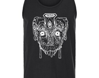 False Profit Face Tank (bianco invertito su nero)