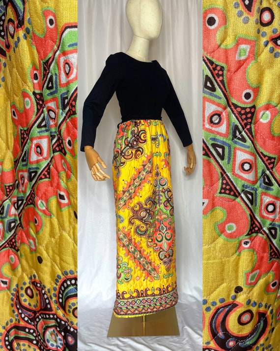 vintage 1970s quilted maxi - Gem