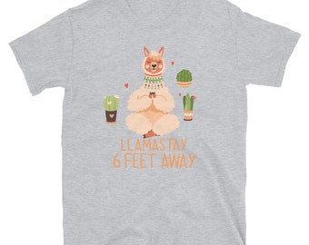 Llamastay 6 Feet Away 2 T-Shirt
