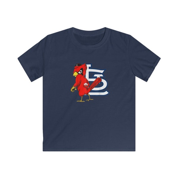 Kids- Cardinal St. Louis Baseball Fan Sports Team Jersey Cotton Gildan T-shirt