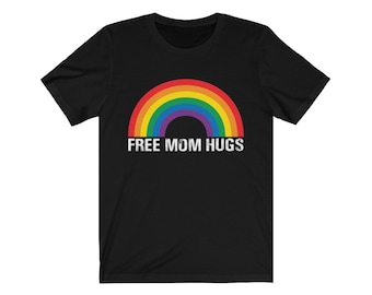 Free Mom Hugs Pride LGBT Funny LGBT T-shirt. Free Mom Hugs T-shirt, Free Mom Hugs Shirt, Free Mom Hugs Tee.