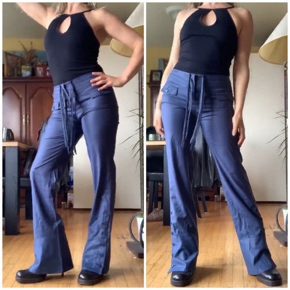 Vintage Emporio Armani Satin Wool Pants 2