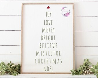 Christmas Tree SVG | Christmas Subway Art | Christmas Printable