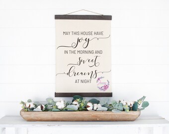 May This House Have Joy In The Morning and Sweet Dreams At Night SVG | Modern Farmhouse Printable Quote