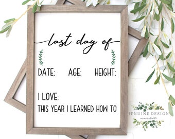 Simple Last Day of School Sign | Last Day Of School Printable | Last Day Of School SVG