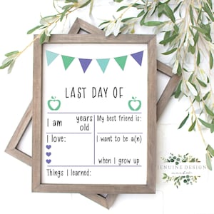 Last Day of School Printable | Last Day Template | Last Day of School SVG |