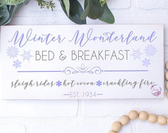 Winter Wonderland SVG | Winter SVG | Bed & Breakfast Digital Download Sign
