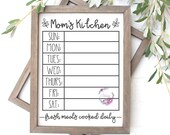 Mom's Kitchen SVG | Printable Weekly Menu | Menu Board