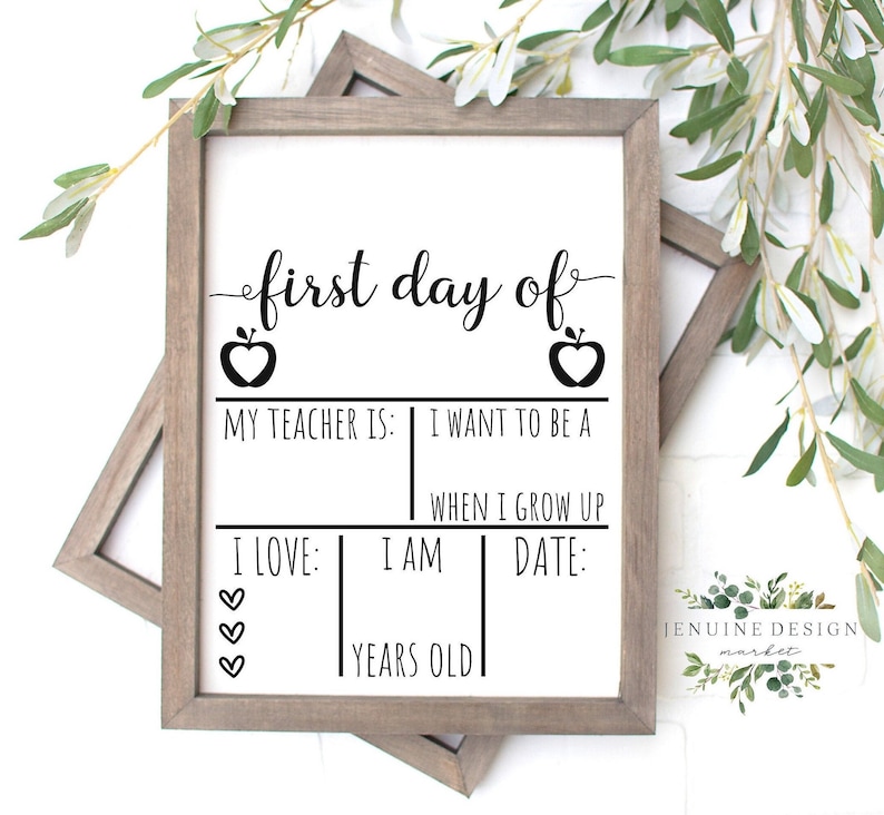 Back To School Printable | First Day Of School Stats Sign | Back To School Board 