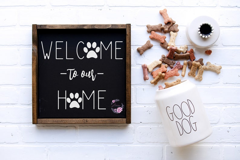 Download Welcome To Our Home Paw Print SVG Dog SVG Cat SVG | Etsy