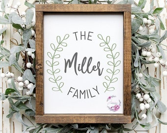 DIY Personalized SVG | Last Name Cut File | Wreath SVG