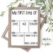 First Day of School Printable | Back To School Sign | 8x10 Back To School Board 