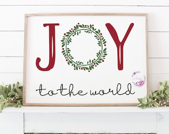 Joy To The World SVG | Joy SVG | Printable Christmas Sign