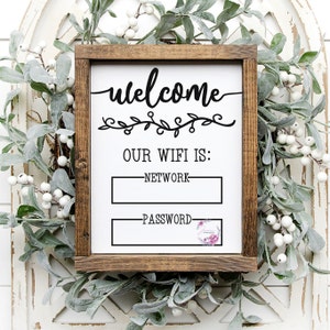 Printable WiFi Sign | WiFi SVG | WiFi Password Sign