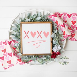 XOXO SVG | Hugs & Kisses SVG | Valentine&#39;s Day Printable
