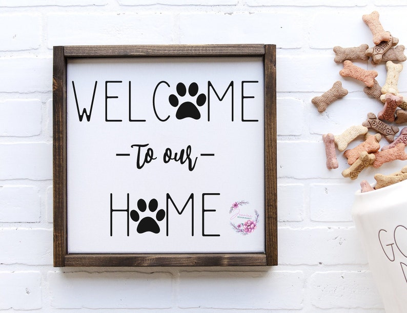 Download Welcome To Our Home Paw Print SVG Dog SVG Cat SVG | Etsy