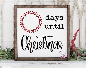 Christmas Calendar SVG | Days Until Christmas SVG | Christmas Countdown Printable